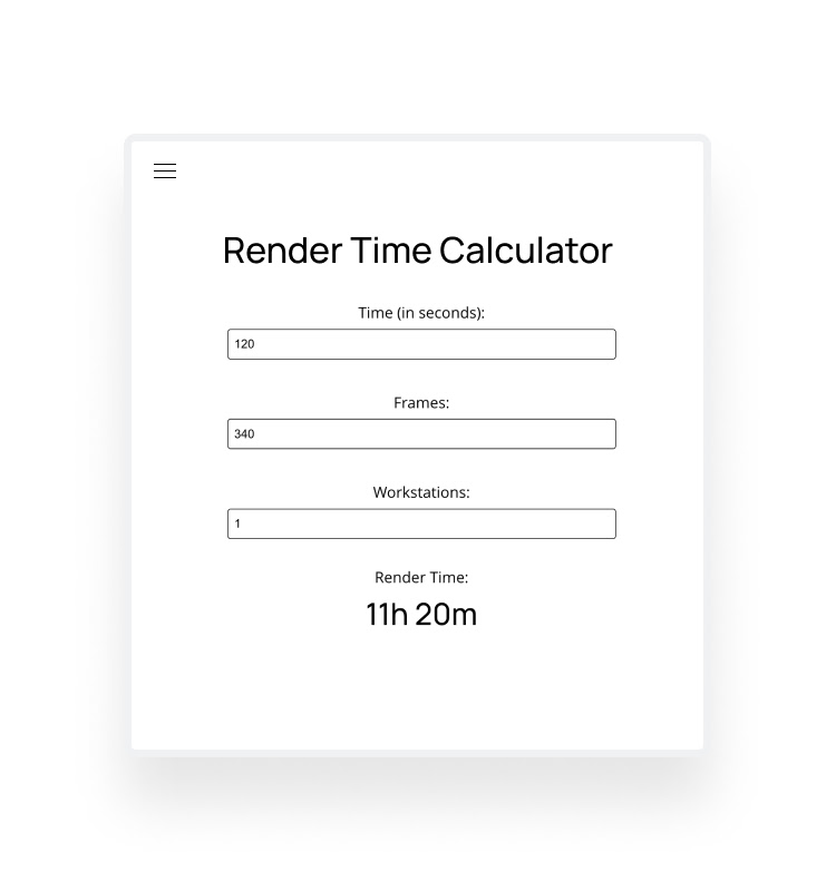 render-time-calculator